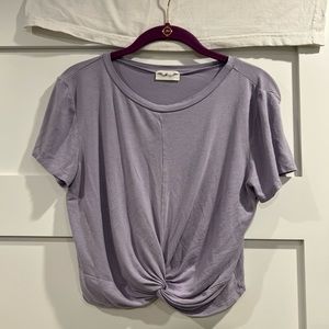 Cropped lavender shirt